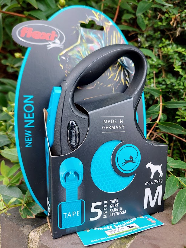 Flexi Neon Tape Retractable & Reflective Dog Leash with Ergonomic