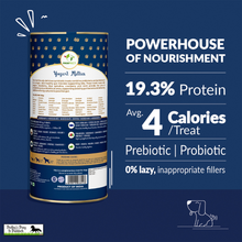 Load image into Gallery viewer, Pawfect Yogurt Melties Pre and Probiotic Dog Treats with Blueberry, Cranberry, Blue Spirulina &amp; Mint