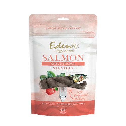 Eden Pet Foods Salmon, Apple & Spinach Sausages