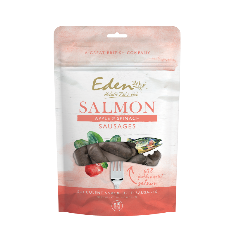 Eden Pet Foods Salmon, Apple & Spinach Sausages