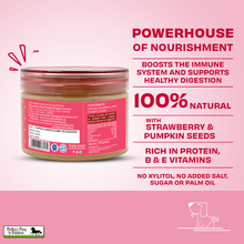 Load image into Gallery viewer, Pawfect Peanut Butter with Strawberry &amp; Pumpkin Seeds for Dogs &amp; Puppies