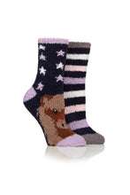 Load image into Gallery viewer, Wild Feet Ladies Cosy Lounge Socks 2pk