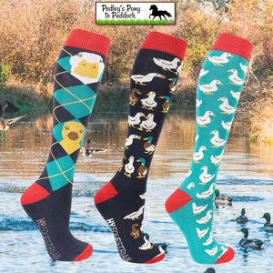 Hy Equestrian Ay Up Duck Socks (Pack of 3)