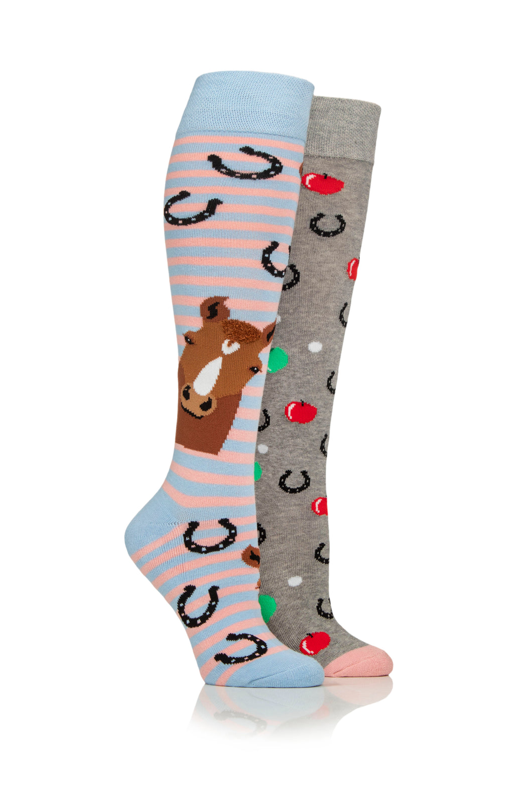 Sockshop Wild Feet Knee High Ladies Socks 2pk