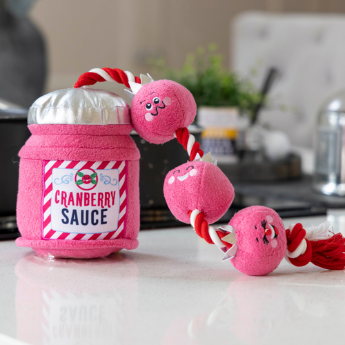 Cranberry Sauce Jar Dog Toy