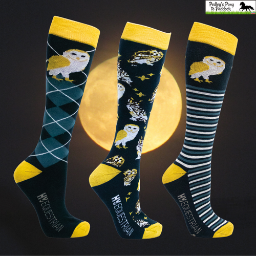 Hy Equestrian Night Owl Socks (Pack of 3)