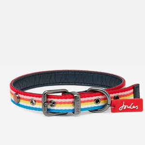 Joules Rainbow Stripe Dog Collar