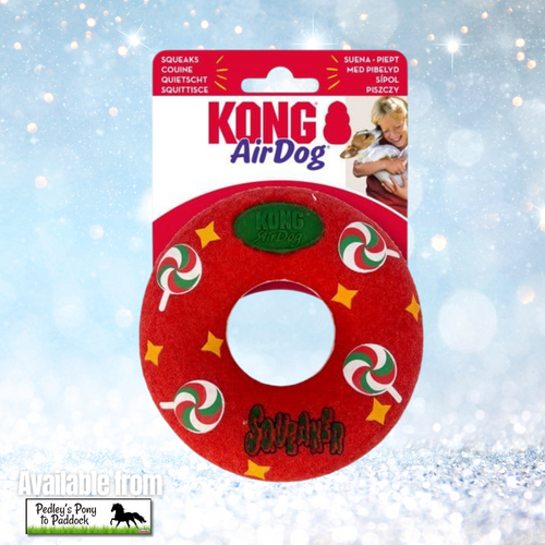 Kong Christmas SqueakAir Donut