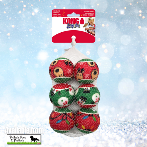 Kong Christmas SqueakAir Balls 6pk