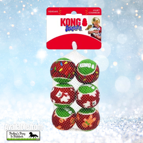 Kong Christmas SqueakAir Balls 6pk