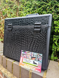 Imperial Riding Black Croc Print Tack Box