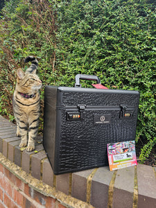 Imperial Riding Black Croc Print Tack Box