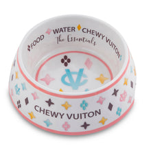 Load image into Gallery viewer, White Chewy Vuiton Dog Bowl