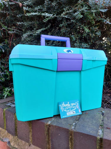 Hy Tack Box- Turquoise & Tulip