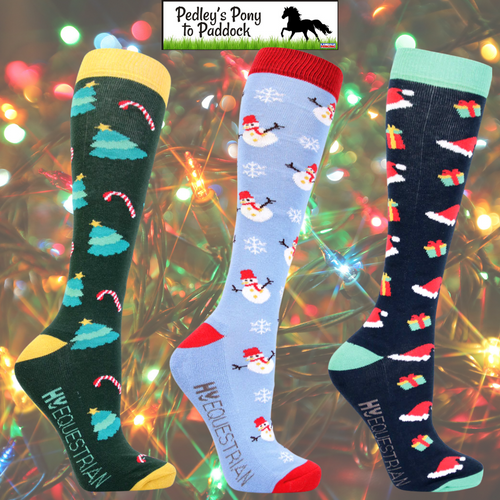 Hy Equestrian Christmas Season Socks (Pack of3)