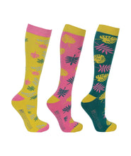 Load image into Gallery viewer, Hy Equestrian Tropical Vibes Socks (Pack 3)