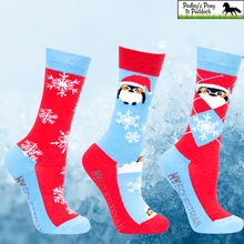 Load image into Gallery viewer, Hy Equestrian Playful Penguin Socks (3PK)