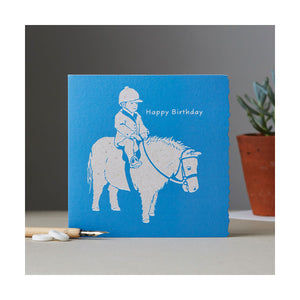 Deckled Edge Colour Block Pony Card