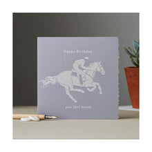 Load image into Gallery viewer, Deckled Edge Colour Block Pony Card