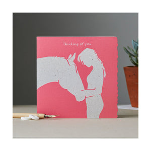 Deckled Edge Colour Block Pony Card