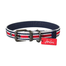 Load image into Gallery viewer, Joules Coastal Dog Collar (Red Stripe)
