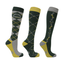 Load image into Gallery viewer, Hy Equestrian Elegant Stirrup and Bit Socks (Pack of 3)