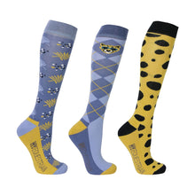 Load image into Gallery viewer, Hy Equestrian Chico the Cheetah Socks (Pack of 3)