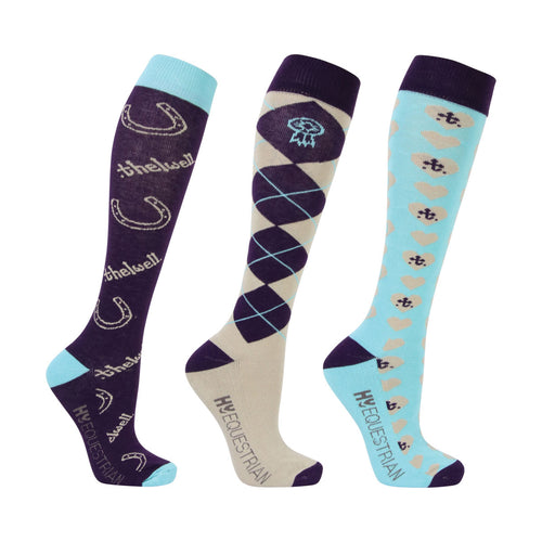 Hy Equestrian Thelwell Collection Country Socks (Pack of 3)