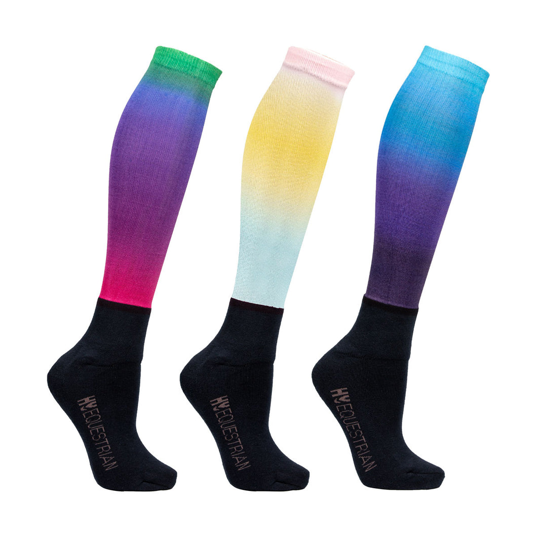 Hy Equestrian Ombre Socks (Pack of 3)