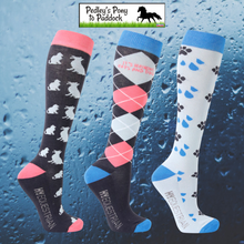 Load image into Gallery viewer, Hy Equestrian It’s Raining Cats and Dogs Socks (Pack of 3)