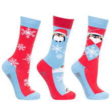 Load image into Gallery viewer, Hy Equestrian Playful Penguin Socks (3PK)