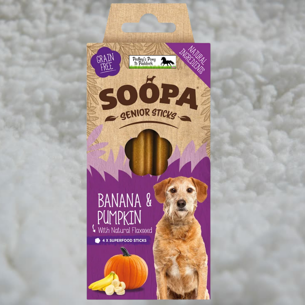 Soopa Senior Banana, Pumpkin & Flaxseed Dental Sticks