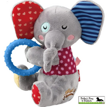 Load image into Gallery viewer, GiGwi Plush Friends Squeaker &amp; Ring Elephant