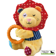 Load image into Gallery viewer, GiGwi Plush Friends Squeaker &amp; Ring Lion