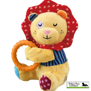 GiGwi Plush Friends Squeaker & Ring Lion