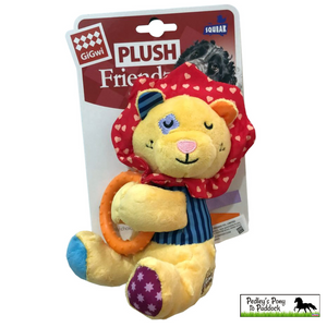 GiGwi Plush Friends Squeaker & Ring Lion