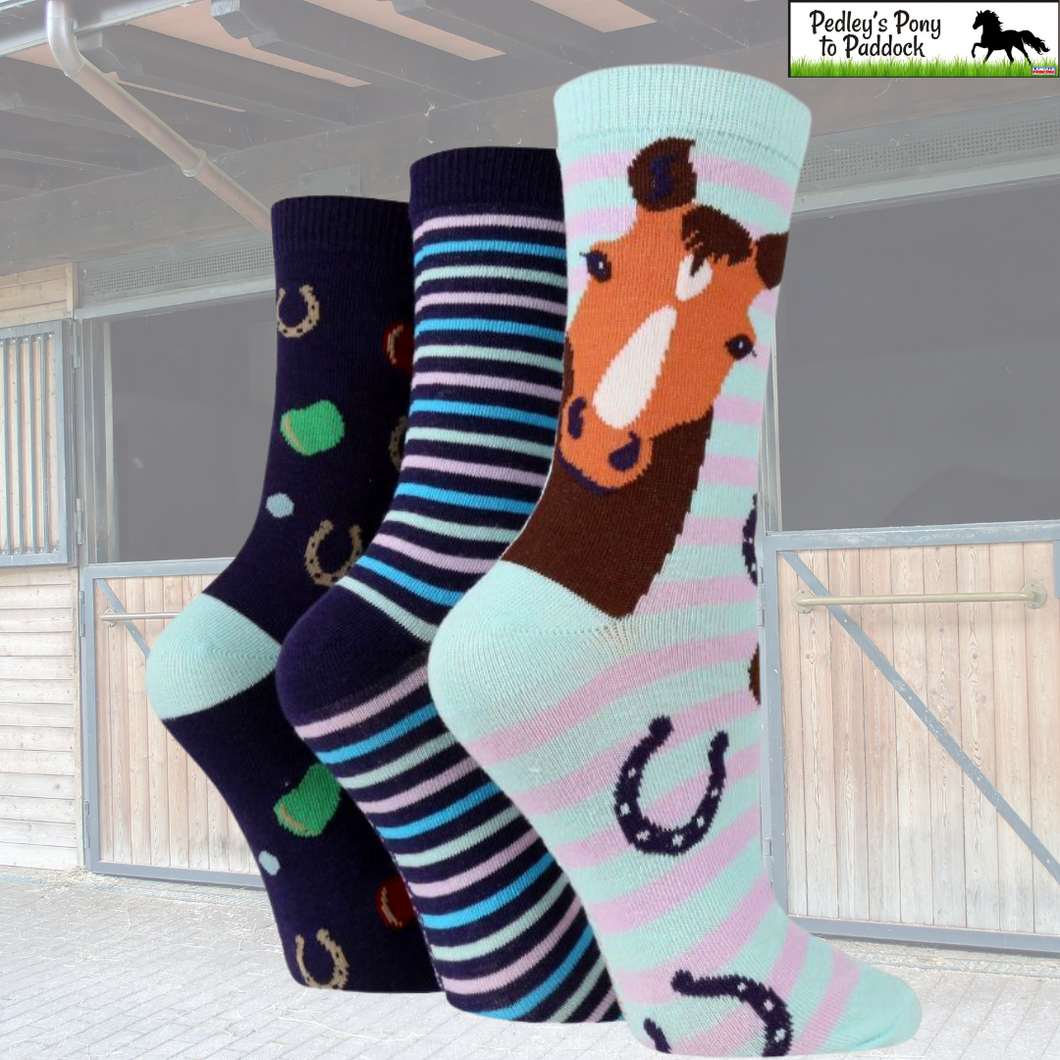 Wild Feet Horse Socks (3 pack)