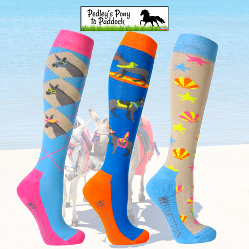 Hy Equestrian Seaside Donkey Socks (Pack of 3)