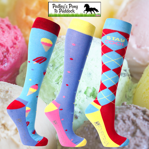 Hy Equestrian Stay Cool Socks (Pack of 3)