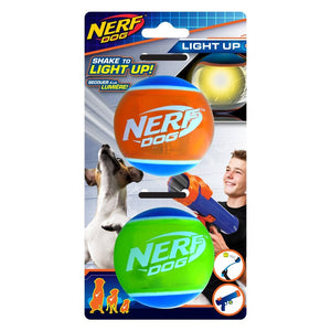 Nerf Dog Light Up Ball 2pk