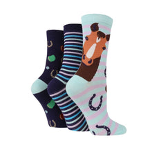 Load image into Gallery viewer, Wild Feet Horse Socks (3 pack)